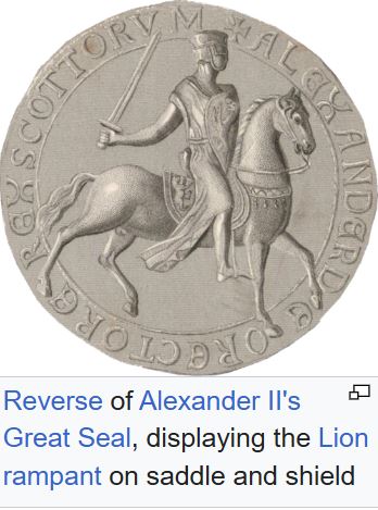 Coin of Alexander II with Lion Rampant on saddle